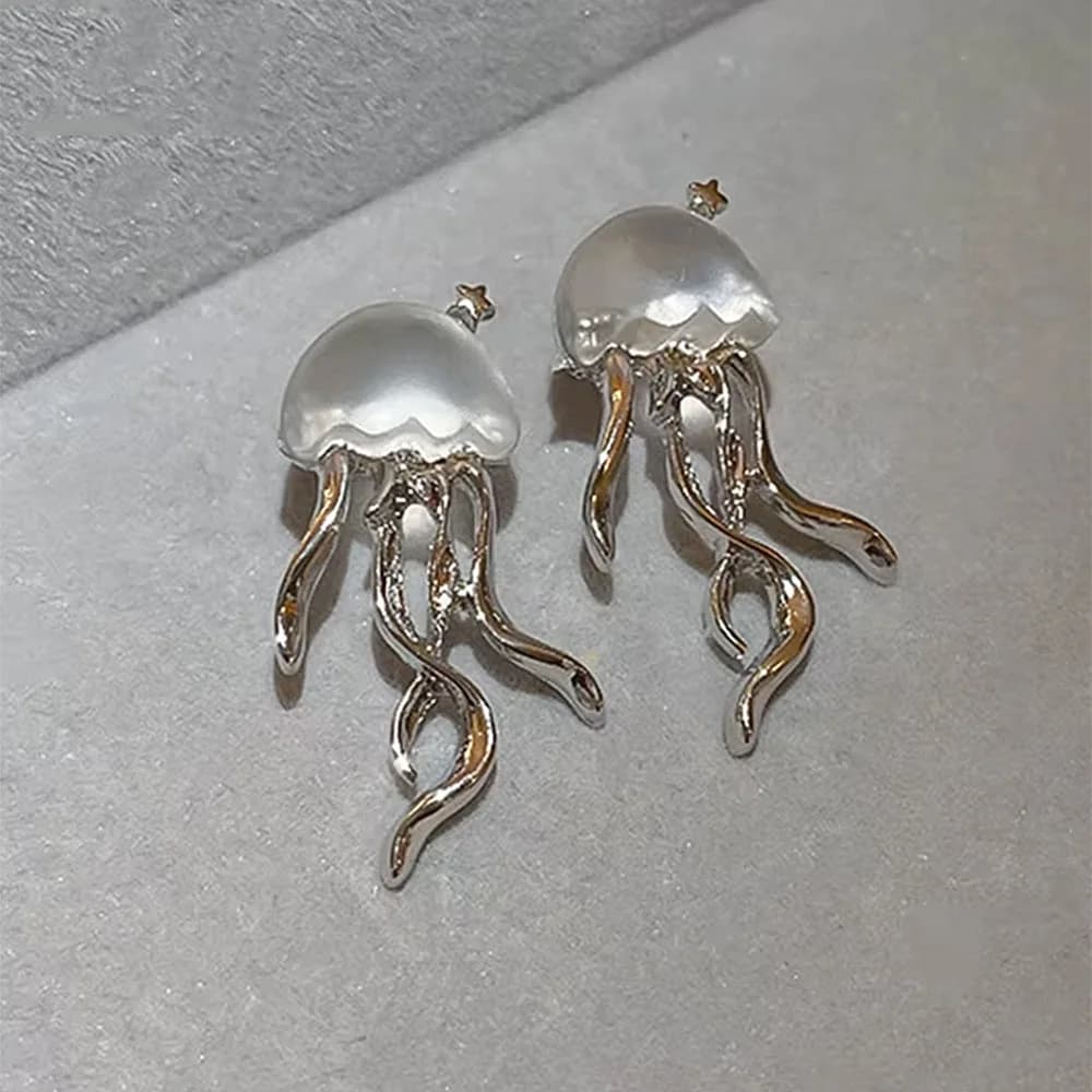 Jellyfish Stud Earrings — view 2 Jellyfish Stud Earrings — view 2