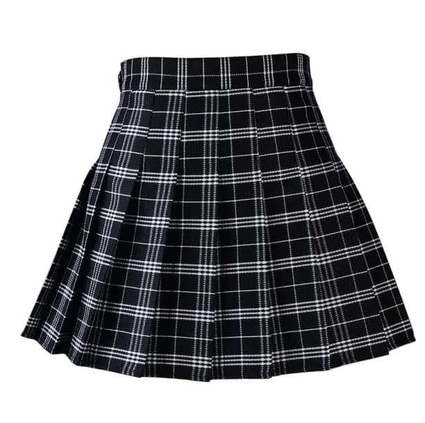 Black Pleated Mini Skirt — view 1 Black Pleated Mini Skirt — view 1