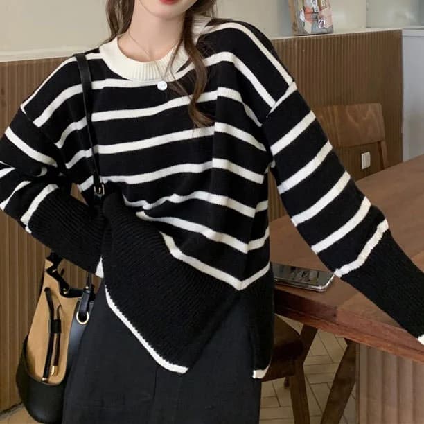 French Aesthetic Striped Sweater — view 3 French Aesthetic Striped Sweater — view 3