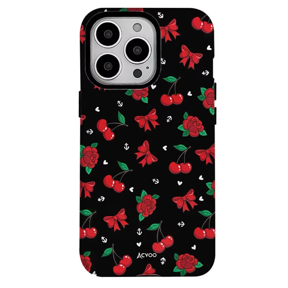 Cherry & Bows iPhone Case — view 1 Cherry & Bows iPhone Case — view 1