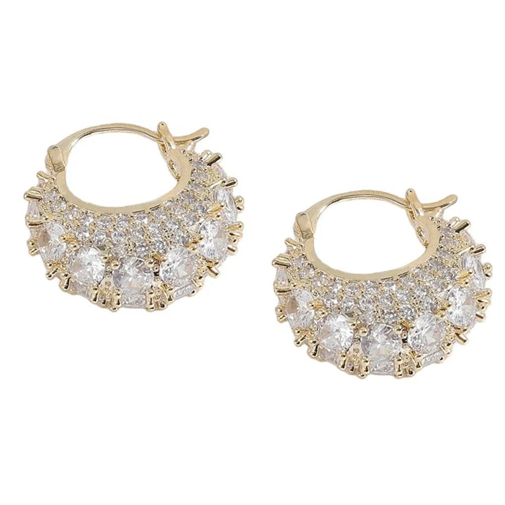 Young & Single Rhinestone Hoops — view 2 Young & Single Rhinestone Hoops — view 2