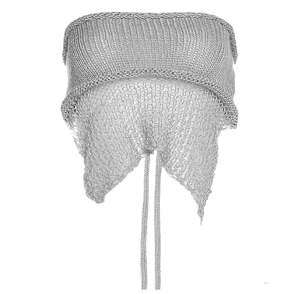 Backless Crochet Tube Top — view 1 Backless Crochet Tube Top — view 1