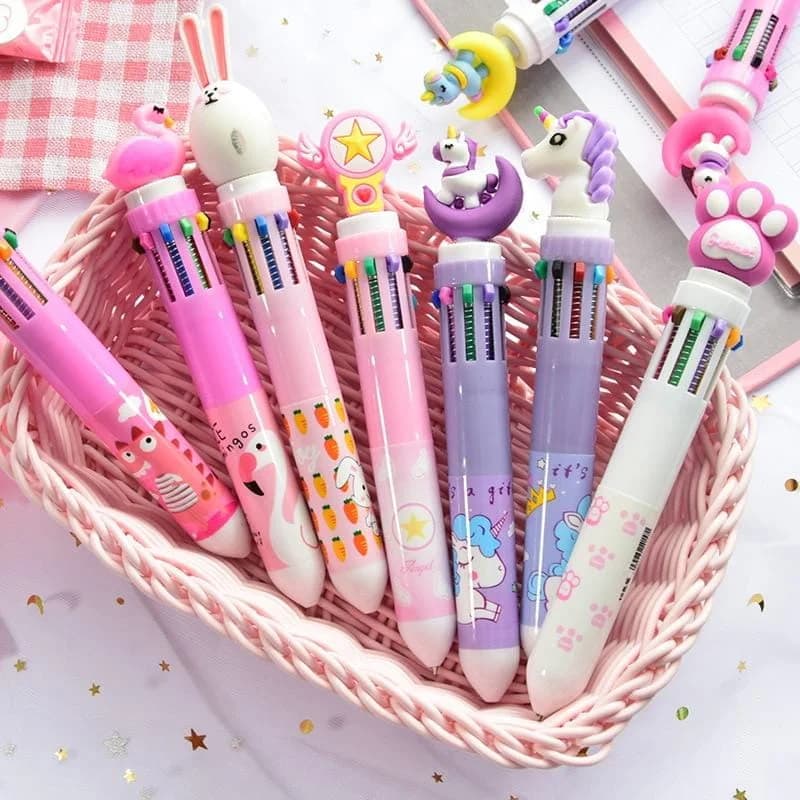 Multicolored Kawaii Pens — view 1 Multicolored Kawaii Pens — view 1