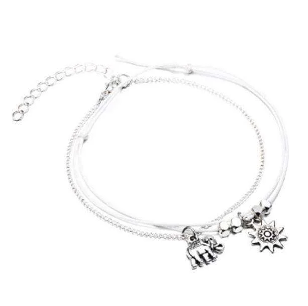 Set Of 2 Elephant Anklets — view 1 Set Of 2 Elephant Anklets — view 1