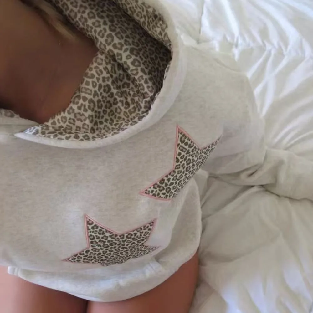 Y2K Leopard Star Hoodie — view 3 Y2K Leopard Star Hoodie — view 3