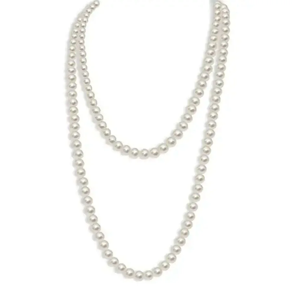 Old Money Pearl Layered Necklace — view 2 Old Money Pearl Layered Necklace — view 2