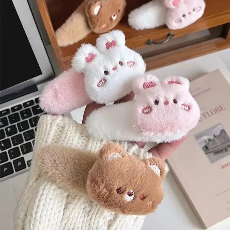 Plush Bunny & Bear Hair Clip — view 1 Plush Bunny & Bear Hair Clip — view 1