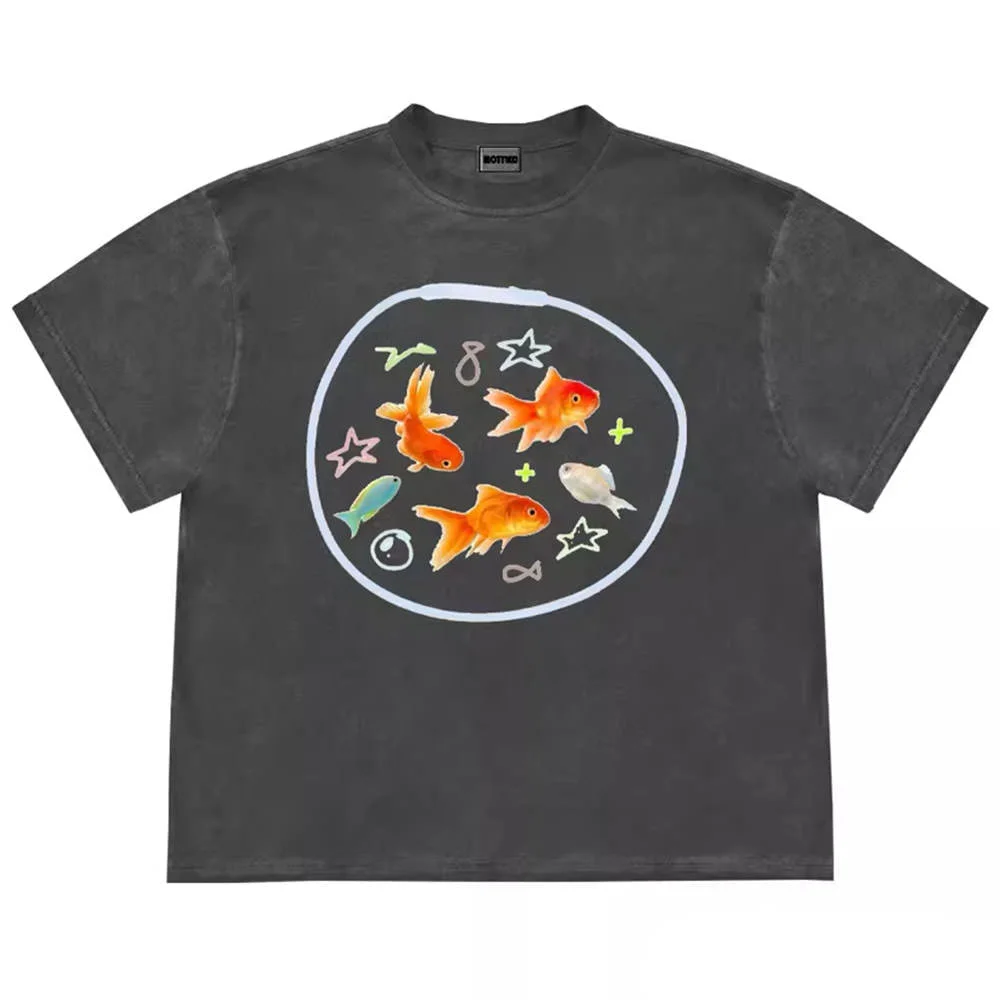 Aesthetic Goldfish Graphic T-Shirt — view 2 Aesthetic Goldfish Graphic T-Shirt — view 2