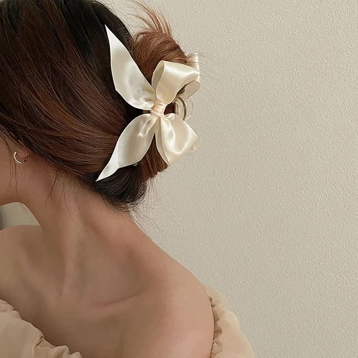 Satin Bow Hair Claw — view 2 Satin Bow Hair Claw — view 2