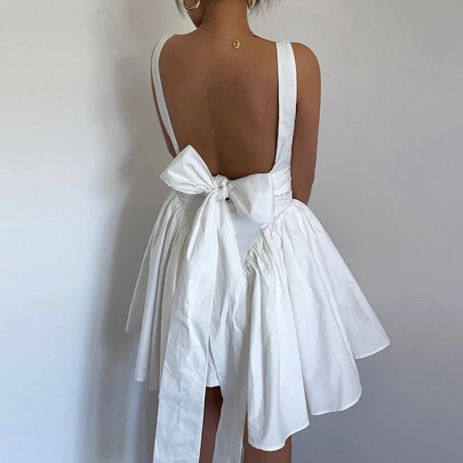 Garden Of Envy Back-Tie Milkmaid Dress — view 2 Garden Of Envy Back-Tie Milkmaid Dress — view 2