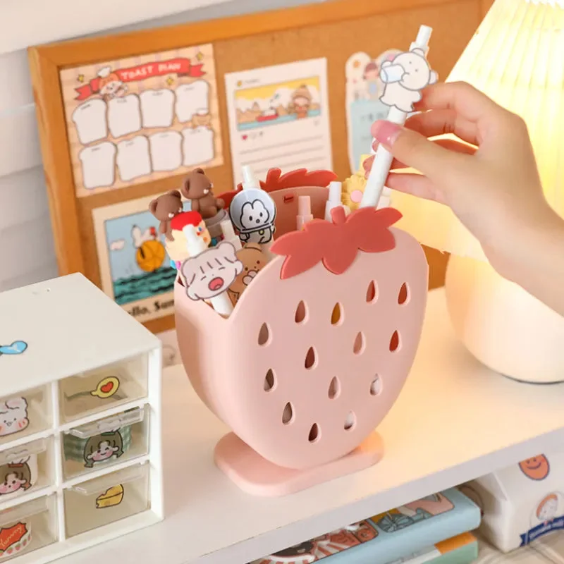 Strawberry Pen Holder — view 1 Strawberry Pen Holder — view 1