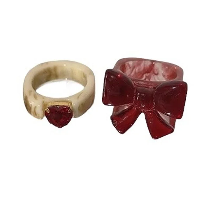 Korean Aesthetic Acrylic Rings — view 1 Korean Aesthetic Acrylic Rings — view 1
