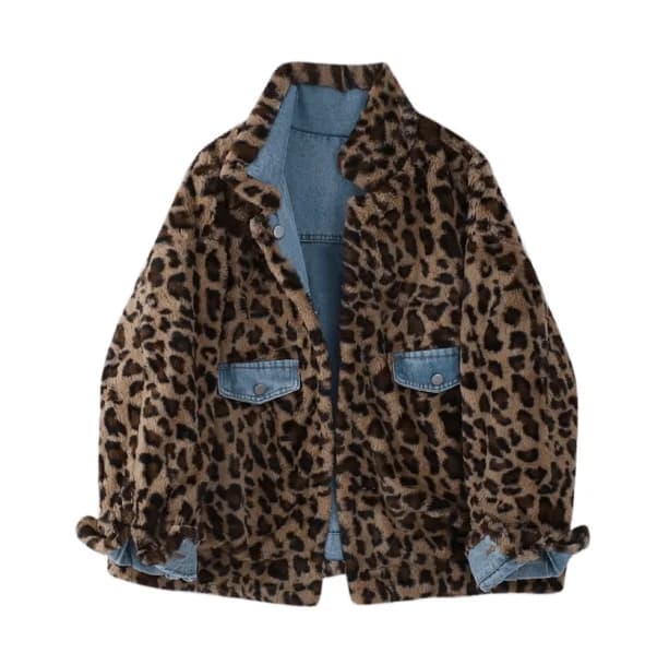 Leopard Print Reversible Jacket — view 2 Leopard Print Reversible Jacket — view 2
