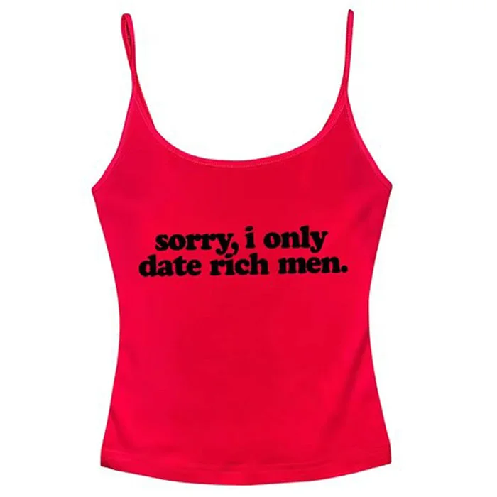 I Date Only Rich Men Y2K Tank Top — view 1 I Date Only Rich Men Y2K Tank Top — view 1