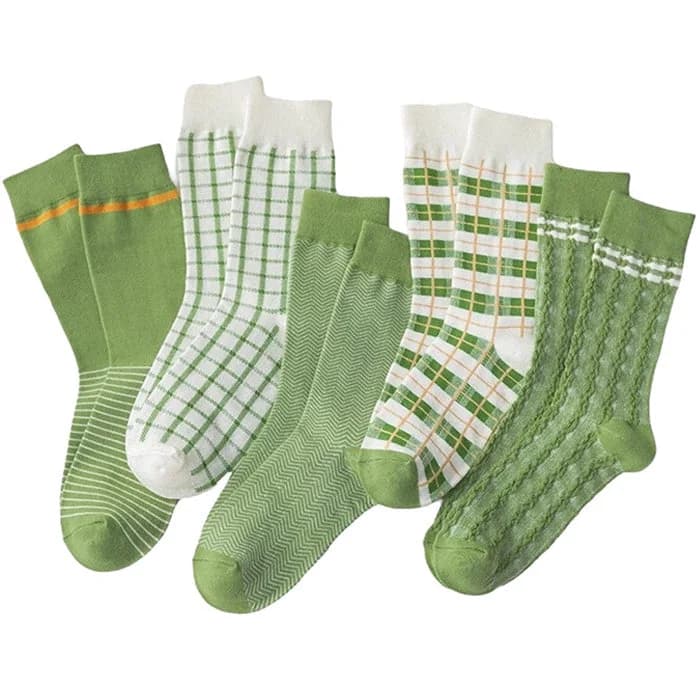 Green Aesthetic Crew Socks — view 1 Green Aesthetic Crew Socks — view 1