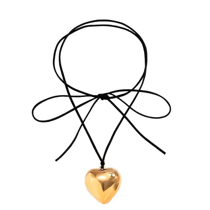 Heart Pendant Choker — view 1 Heart Pendant Choker — view 1