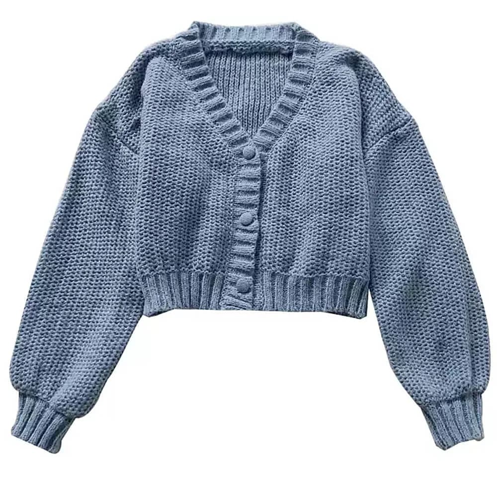 Danish Pastel Cropped Cardigan — view 2 Danish Pastel Cropped Cardigan — view 2