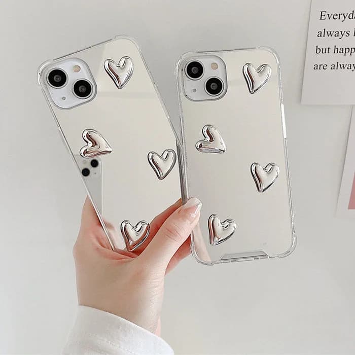 Aesthetic Heart Mirror iPhone Case — view 2 Aesthetic Heart Mirror iPhone Case — view 2