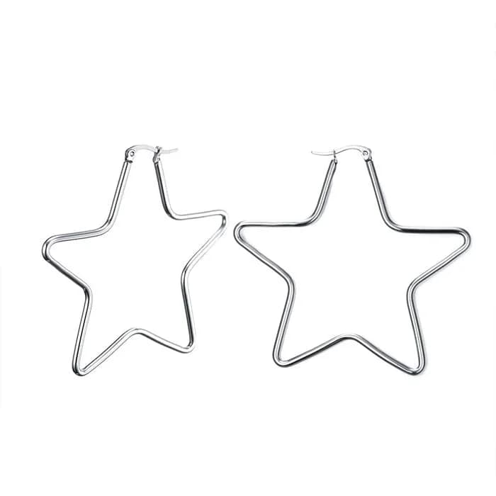 Stars Hoop Earrings — view 1 Stars Hoop Earrings — view 1