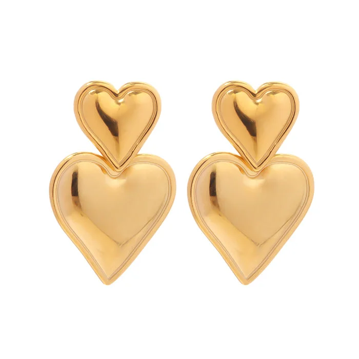 Heart Chunky Earrings — view 1 Heart Chunky Earrings — view 1
