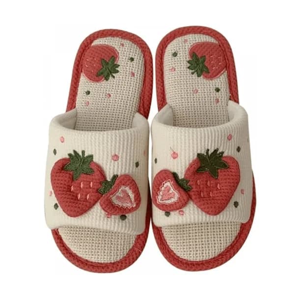 Strawberry Slippers — view 1 Strawberry Slippers — view 1