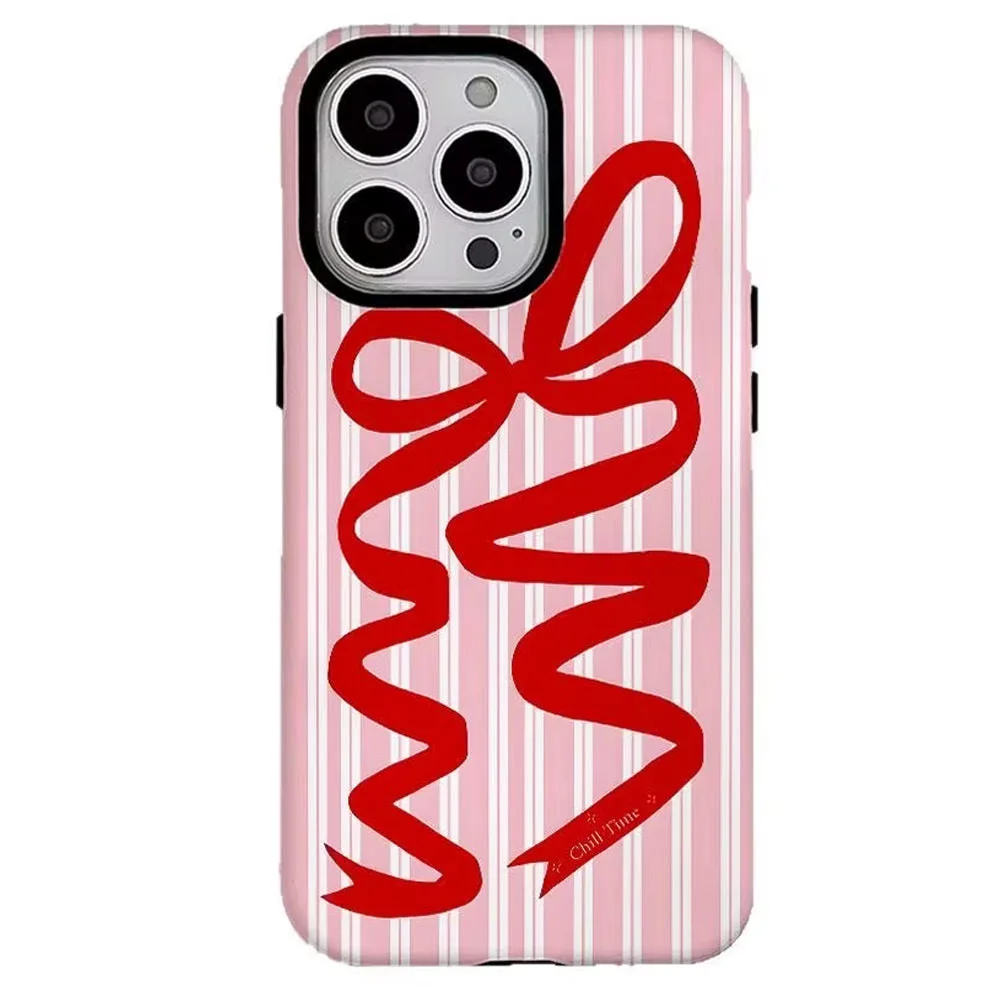 Bow Ribbon Striped iPhone Case — view 1 Bow Ribbon Striped iPhone Case — view 1