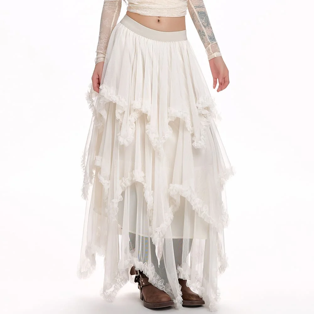 Cotton Candy Ruffle Layered Skirt — view 2 Cotton Candy Ruffle Layered Skirt — view 2