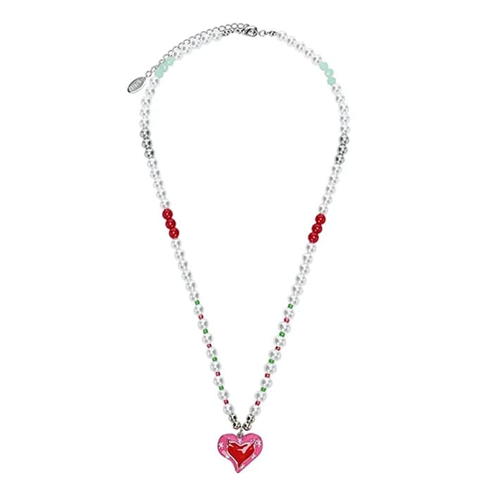 Secret Crush Heart Beaded Necklace — view 1 Secret Crush Heart Beaded Necklace — view 1