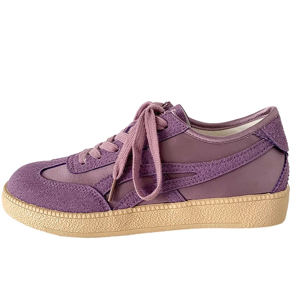 Violet Suede Retro Sneakers — view 2 Violet Suede Retro Sneakers — view 2
