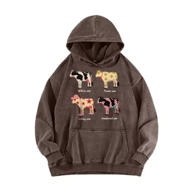 Aesthetic Cow Hoodie — view 2 Aesthetic Cow Hoodie — view 2