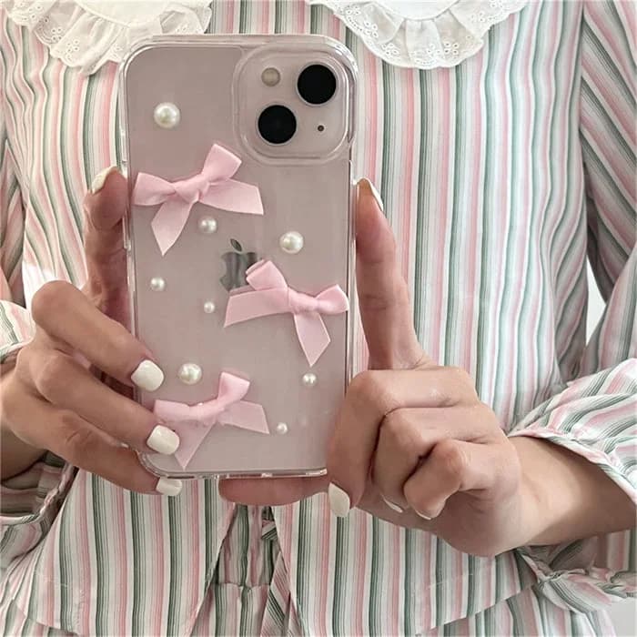 Bows Pearl iPhone Case — view 2 Bows Pearl iPhone Case — view 2