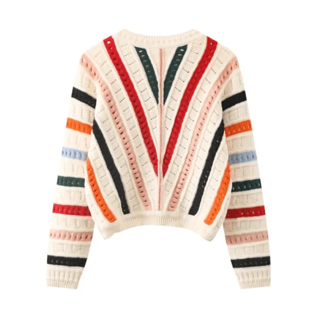 Rainbow Stripes Sweater — view 2 Rainbow Stripes Sweater — view 2