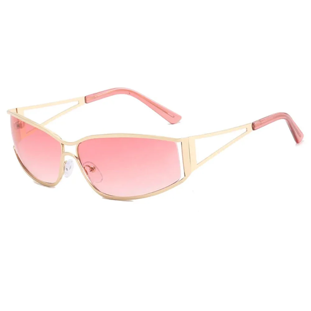 Glitch Mode Angular Wrap Sunglasses — view 1 Glitch Mode Angular Wrap Sunglasses — view 1