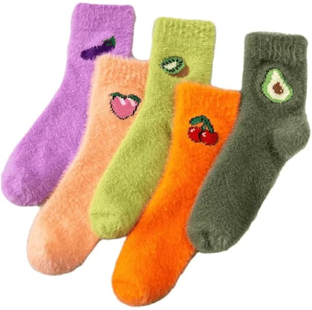 Fluffy Fruity Socks — view 2 Fluffy Fruity Socks — view 2