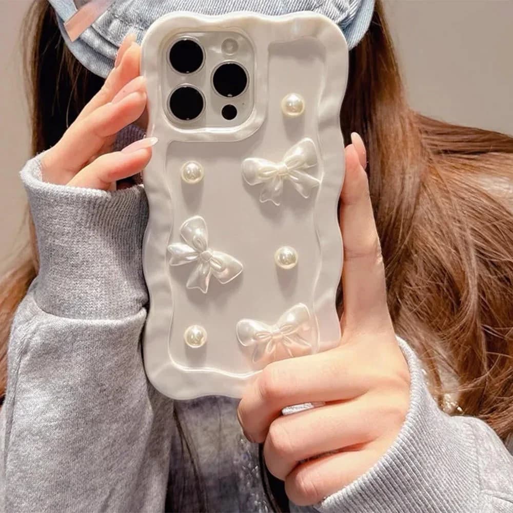 Pearls & Bows iPhone Case — view 2 Pearls & Bows iPhone Case — view 2