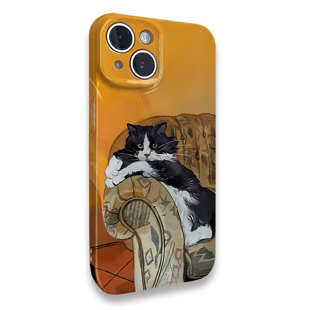 Cat Painting Aesthetic iPhone Case — view 2 Cat Painting Aesthetic iPhone Case — view 2