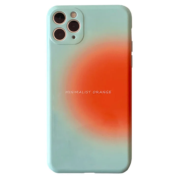 Minimalist Orange Green iPhone Case — view 1 Minimalist Orange Green iPhone Case — view 1