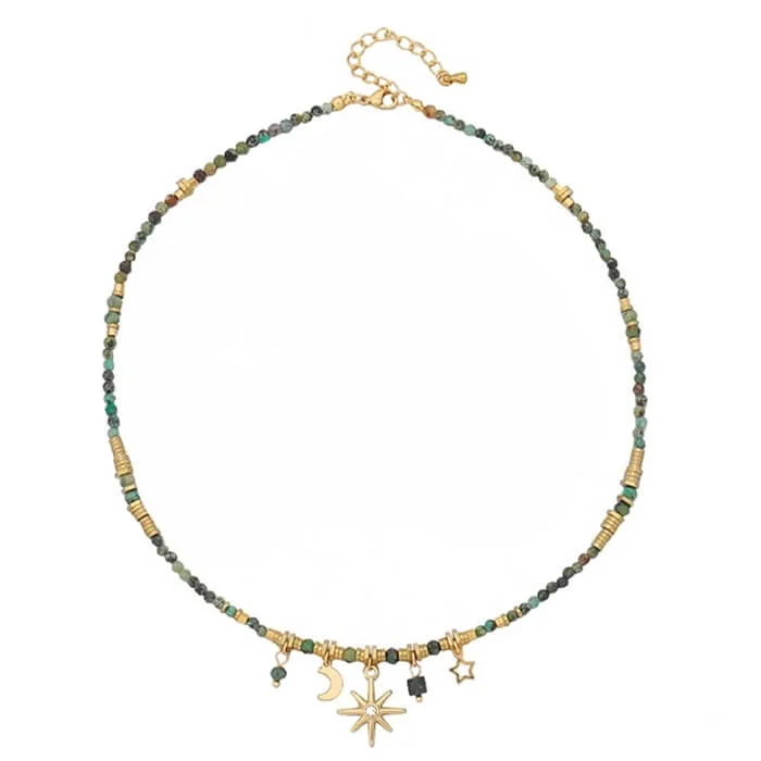 Celestial Aesthetic Beaded Necklace — view 2 Celestial Aesthetic Beaded Necklace — view 2