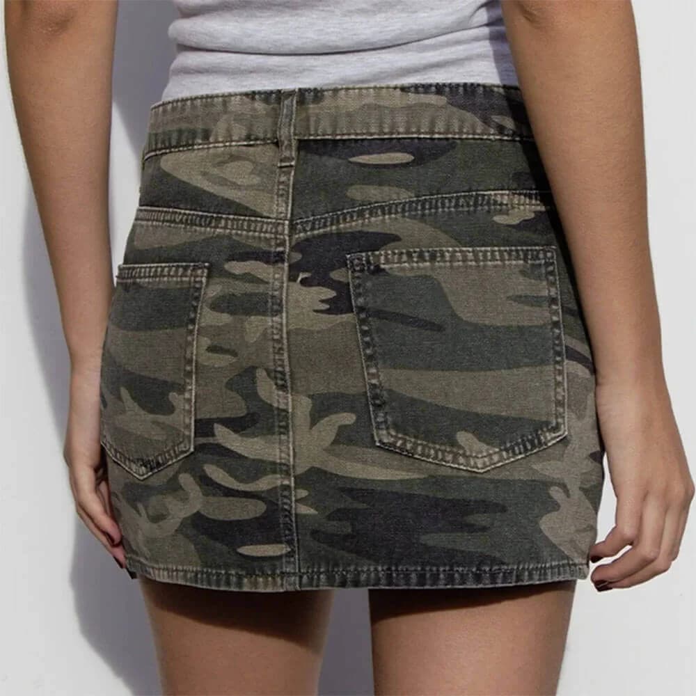 Y2K Camo Denim Mini Skirt — view 3 Y2K Camo Denim Mini Skirt — view 3
