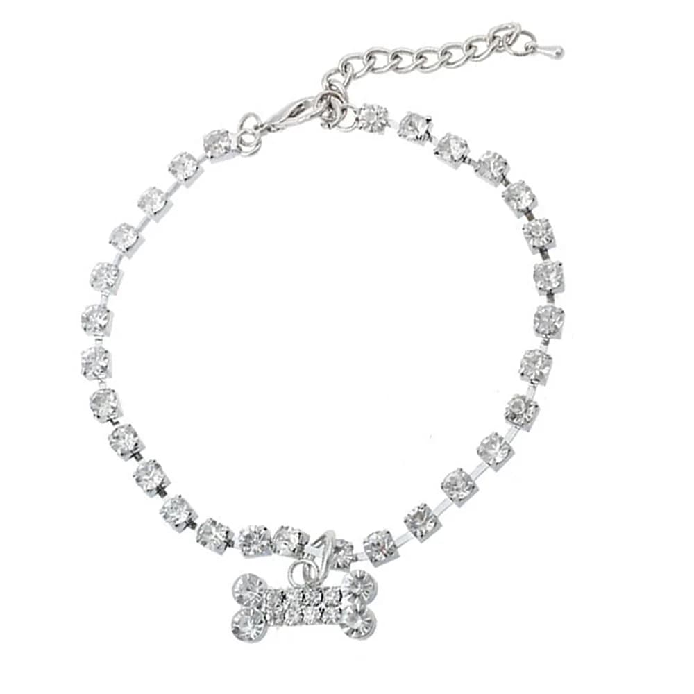 Y2K Rhinestone Dog Bone Bracelet — view 2 Y2K Rhinestone Dog Bone Bracelet — view 2