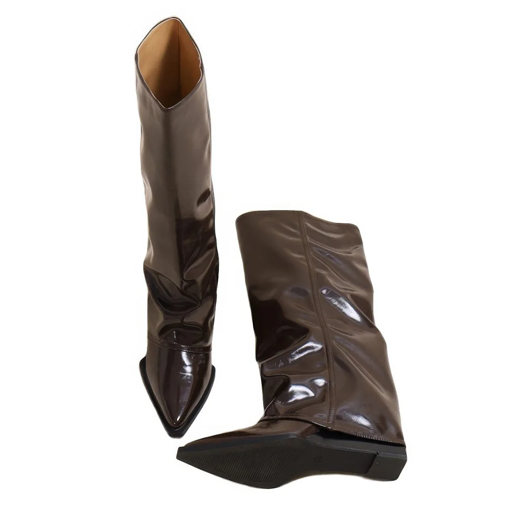 Pointed-Toe Boots with Wide Calf — view 3 Pointed-Toe Boots with Wide Calf — view 3