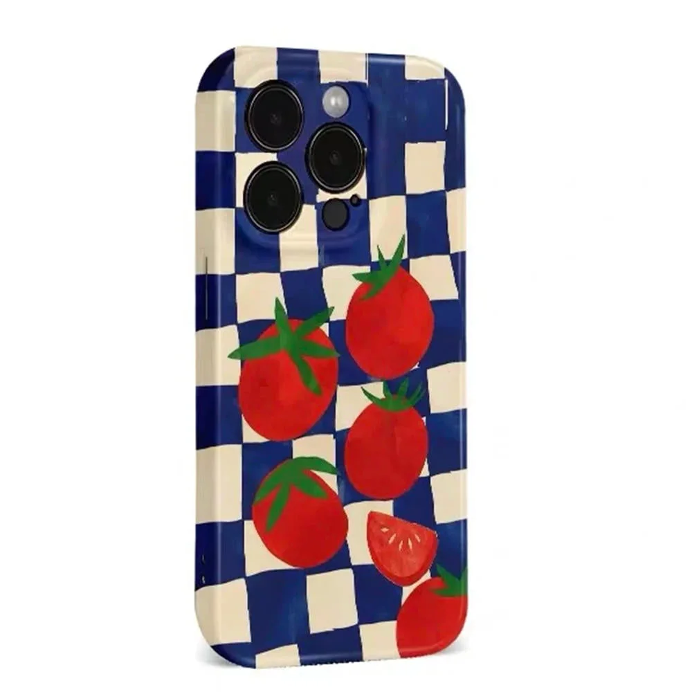 Tomato Checkered iPhone Case — view 2 Tomato Checkered iPhone Case — view 2
