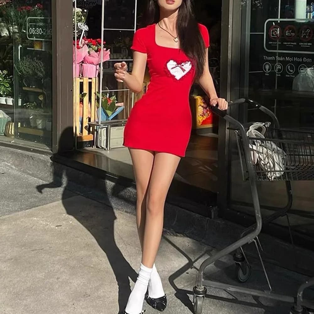 Crimson Heart Mini Dress — view 3 Crimson Heart Mini Dress — view 3