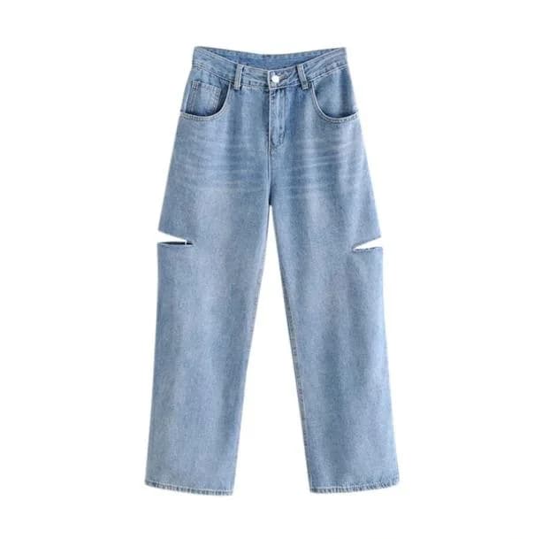 90s High Waist Ripped Jeans — view 1 90s High Waist Ripped Jeans — view 1