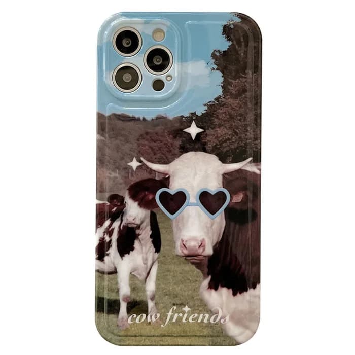 Cow Friends iPhone Case — view 1 Cow Friends iPhone Case — view 1