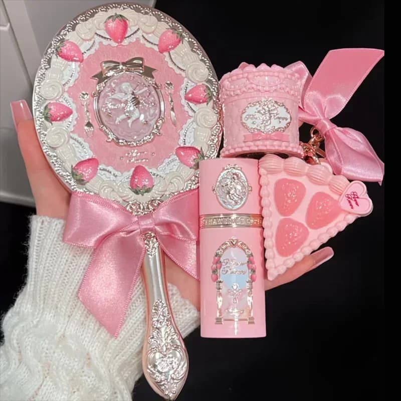 Strawberry Cupid Hand Mirror — view 1 Strawberry Cupid Hand Mirror — view 1