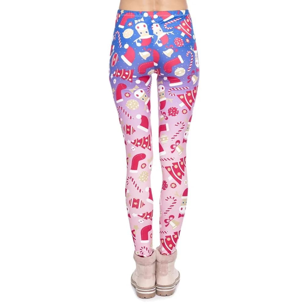 Pink Xmas Leggings — view 2 Pink Xmas Leggings — view 2