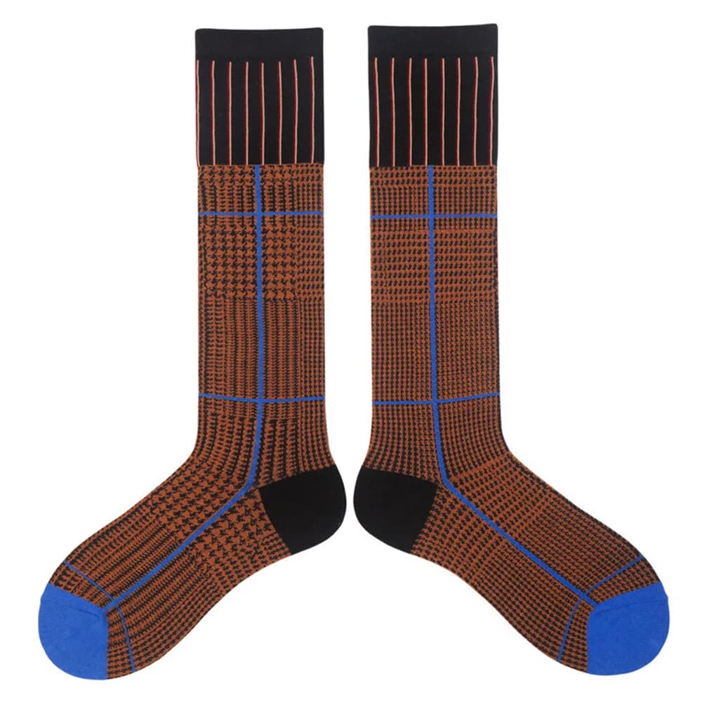 Geometric Knee-High Socks — view 2 Geometric Knee-High Socks — view 2