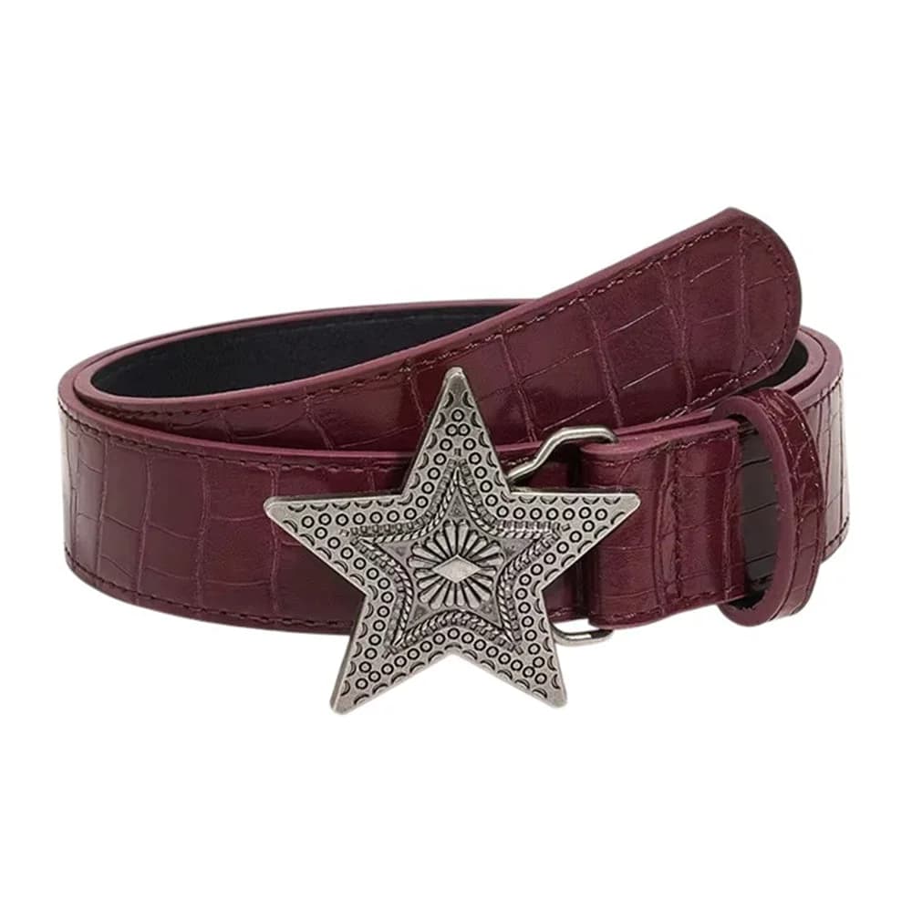 Indie Sleaze Star Croc Belt — view 2 Indie Sleaze Star Croc Belt — view 2