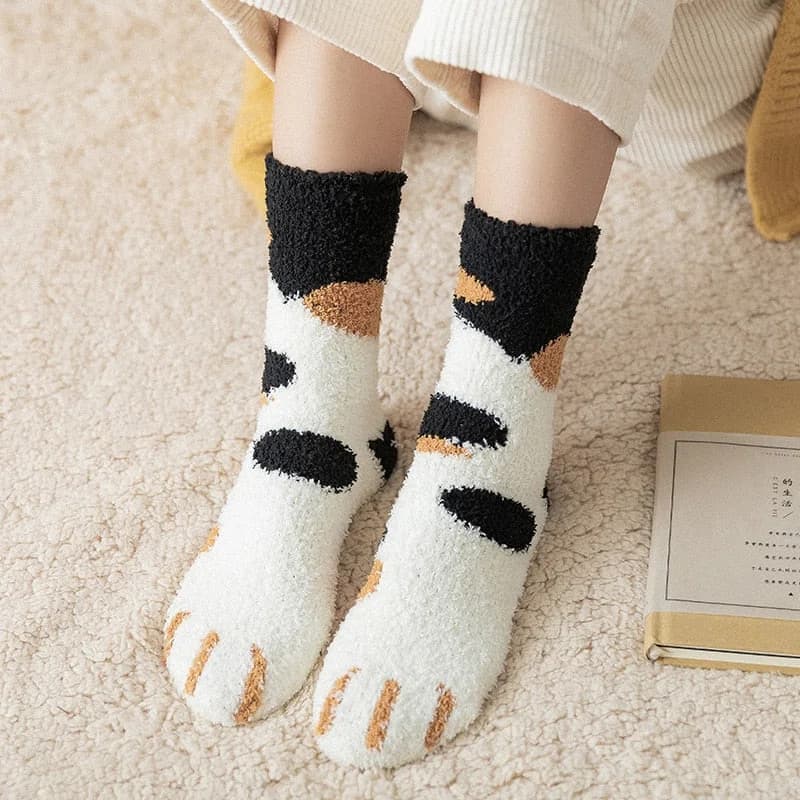 Fuzzy Neko Paw Socks — view 1 Fuzzy Neko Paw Socks — view 1